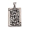 304 Stainless Steel Pendant, Playing Cards, King of Hearts Charm, Antique Silver, 43.5x27.5x5mm, Hole: 8x4.5mm