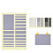 EVA Plastic Ring Size Adjustment Stickers Set, Rectangle, White, 3~45.5x32mm, 19pcs/set