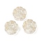 Transparent Glass Beads, Flowers, Baking Paint, Clear, 14x14.5x5.5~6mm, Hole: 1.2mm