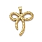 304 Stainless Steel Pendants, Bowknot Charm, Ion Plating(IP), Golden, 29.5x27.5x3mm, Hole: 7.5x3.5mm