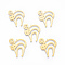 201 Stainless Steel Pendants, Cat, Real 18K Gold Plated, 36x31.5x1mm, Hole: 1.4mm