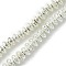 Electroplated Natural Lava Rock Beads Strands, Rondelle, Saucer Beads, Silver Plated, 8.5x4.5mm, Hole: 1.8mm, about 85pcs/strand, 15.59''(39.6cm)