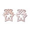 Undyed Wood Pendants, Christmas Star Bell, BurlyWood, 64x61.5x3mm, Hole: 4.5mm
