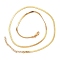 Brass Flat Snake Chain Necklaces for Women, Real 18K Gold Plated, 17.80~17.91 inch(45.2~45.5cm)