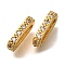 Rack Plating Brass Micro Pave Cubic Zirconia Connector Charms , Cadmium Free & Lead Free, Long-Lasting Plated, Rectangle, Golden, 12x2.5x6.5mm, Hole: 1.3mm