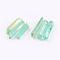 Electroplated Natural Quartz Crystal Graduated Beads Strands, Nuggets, Top Drilled, Pale Green, 21~43x5~13mm, Hole: 1mm, 3pcs/set