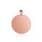 Ion Plating(IP) 304 Stainless Steel Pendants, Manual Polishing, Flat Round Charm, Stamping Blank Tag, Rose Gold, 29.5~30x1.5mm, Hole: 8.5x3.5mm