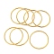 7Pcs Ion Plating(IP) 304 Stainless Steel Polishing Plain Bangles Kit, Real 18K Gold Plated, 1/8 inch(0.3cm), Inner Diameter: 2-3/8 inch(6cm)