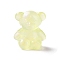 Luminous Acrylic Beads, Glitter Beads, Glow in the Dark, Bear, Yellow, 17.5x15x10.5mm, Hole: 3mm, about 370pcs/500g