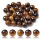 Natural Tiger Eye Beads Strands, Grade AB+, Round, 8mm, Hole: 1mm