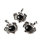 Natural Obsidian Heart Pendants, Dragon Charms, with Rack Plating Antique Silver Plated Brass Findings, Lead Free & Cadmium Free, 33x33.5~34x7~7.5mm, Hole: 8x5mm