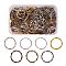 210 Pcs 7 Styles Tibetan Style Alloy Linking Rings, Circle Frames, Lead Free, Mixed Color, 22x1.5mm, Inner Diameter: 18.5mm, 30pcs/style