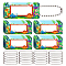 Rectangle PVC Hangtag Ornaments, for Bag Pendant Decoration, Dinosaur, 67x30x1mm, Hole: 4mm, 20pcs/set