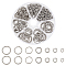 226Pcs 7 Styles 304 Stainless Steel Open Jump Rings, for Chainmaille Weaves, Round Ring, Stainless Steel Color, 8~20x1.5~2mm, Inner Diameter: 5~16mm