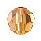 Preciosa® Crystal Beads, Czech Crystal, 451 19 602 Round, 10330 Lt.Col.Topaz, 3mm, Hole: 0.5mm