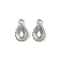 304 Stainless Steel Pendant Cabochon Settings, Polished, Teardrop, Stainless Steel Color, Tray: 6x4mm, 9.5x5.5x2mm, Hole: 1.2mm
