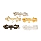 Brass Brooches Findings, Cadmium Free & Lead Free, Bowknot, Mixed Color, 10x28x1mm