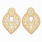 304 Stainless Steel Filigree Joiners, Golden, 67x44x0.5mm, Hole: 1~1.5mm