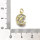 Латунные микро проложить кубического циркония подвески KK-L225-006G-02-3