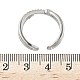 Латунные микро проложить манжеты кольца кубического циркония RJEW-D322-07P-5
