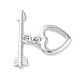 Застежки-кнопки в форме сердца из латуни KK-S403-21P-1