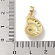 Латунные микропаве прозрачные подвески с фианитом KK-M300-03G-01-3