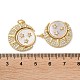 Латунные микропаве прозрачные подвески с фианитом KK-B083-36A-G-3