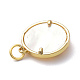 Латунные микропаве прозрачные подвески с фианитом ZIRC-L091-084G-2
