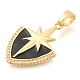 Латунные микро проложить кубического циркония подвески KK-S049-14G-02-2