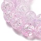 Окрашенного распылением треск стеклянные бусы нити DGLA-C002-6mm-03-4