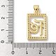 Латунные микро проложить кубического циркония подвески KK-P294-17G-02-3