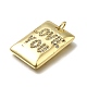 Латунные микро проложить кубического циркония подвески KK-C090-44G-02-2