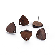 Серьги-гвоздики из орехового дерева WOOD-S054-47
