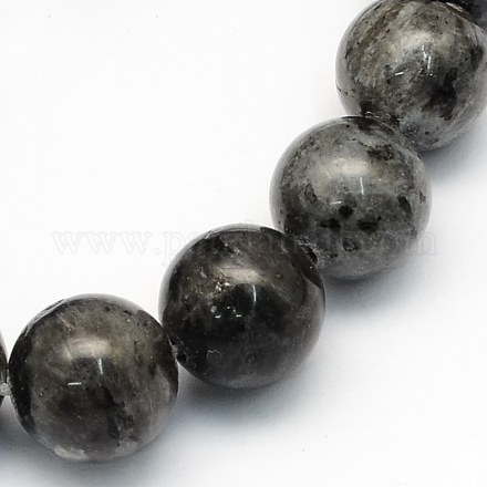 Натуральные круглые бусины из ларвикита G-S159-8mm-1