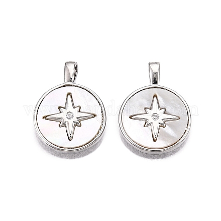 Латунные микропаве прозрачные подвески с фианитом KK-N254-213P-1