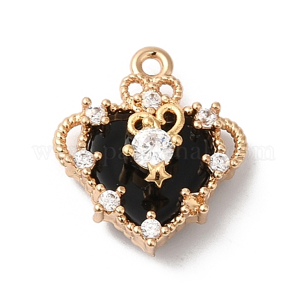 Латунные микро проложить кубического циркония подвески KK-C062-076G-1
