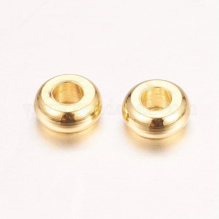 Настоящие 18k позолоченные латунные бусины X-KK-E702-14G-NF-1