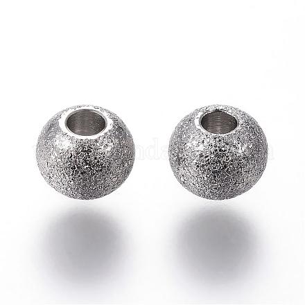 Текстурированные бусины из нержавеющей стали марки 304 STAS-P108-06P-1