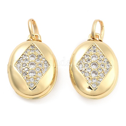 Подвески из латуни с прозрачным фианитом KK-U009-11A-G-1