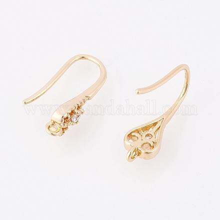 Латунные крючки для сережек X-KK-T029-107G-1