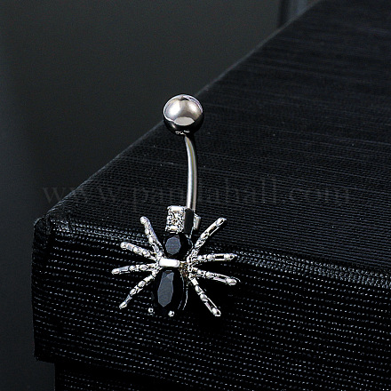 Кольца для живота Spider из нержавеющей стали 304 с микропаве из кубического циркония FS-WGE57A2-01-1