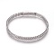 Tarnish Resistant 304 Stainless Steel Mesh Bracelets, with Bayonet Clasps, Stainless Steel Color, 8-5/8 inch(22cm), 6x3.5mm