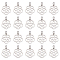 304 Stainless Steel Pendants, Flower, Stainless Steel Color, 13x12x1.1mm, Hole: 3mm, 20pcs/box