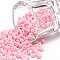 Glass Seed Beads, Baking Paint Seed, Small Craft Beads for DIY Jewelry Making, Round, Pink, 3mm, Hole:1mm, about 10000pcs/pound