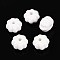 Handmade Porcelain Ceramic Beads, Bright Glazed Porcelain, Pumpkin, White, 11x11x7mm, Hole: 2mm
