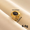 Vintage French Style 304 Stainless Steel Enamel Cuff Ring, Octagon Wide Band Open Ring for Women, Golden