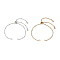 2Pcs 2 Colors 304 Stainless Steel Satellite Chain Bracelet Slider Making, Golden & Stainless Steel Color, 10-1/4 inch(26cm), 1pc/color