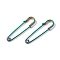 Ion Plating(IP) 304 Stainless Steel Safety Pins Brooch Findings, Kilt Pins for Lapel Pin Making, Rainbow Color, 50.5x14x5.5mm