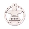 Undyed Wood Big Pendants, Flat Round with Angel, BurlyWood, 68.5x64x2.5mm, Hole: 2.5mm