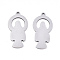 Non-Tarnish Easter 201 Stainless Steel Pendants, Stamping Blank Tag, Laser Cut, Jesus, Stainless Steel Color, 26x13x0.9mm, Hole: 1.5mm